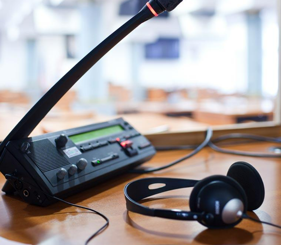 Professional conference interpreting equipment and headsets